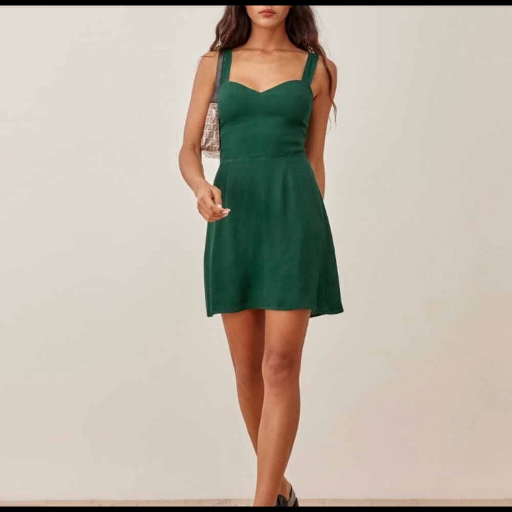 💚NWOT Reformation Humphrey Dress Emerald